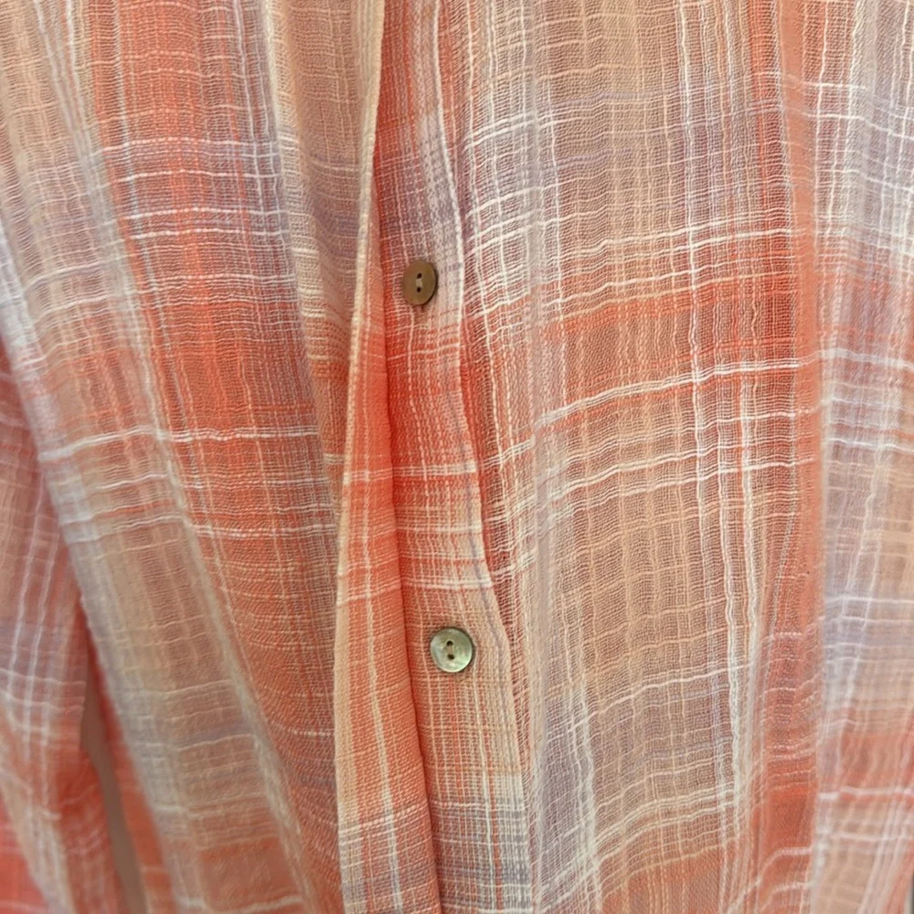 Anthropologie Cloth and Stone Plaid Blouse NWOT Size Large - Picture 2 of 6